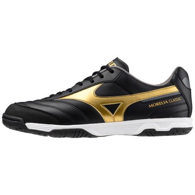 Zapatillas de Fútbol Sala Mizuno Morelia Sala Classic IN Mujer - Negros / Dorados / Grises Oscuro -